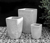 Photo of Campania Teo Planter- White Coral - Set of 3 - Marquis Gardens
